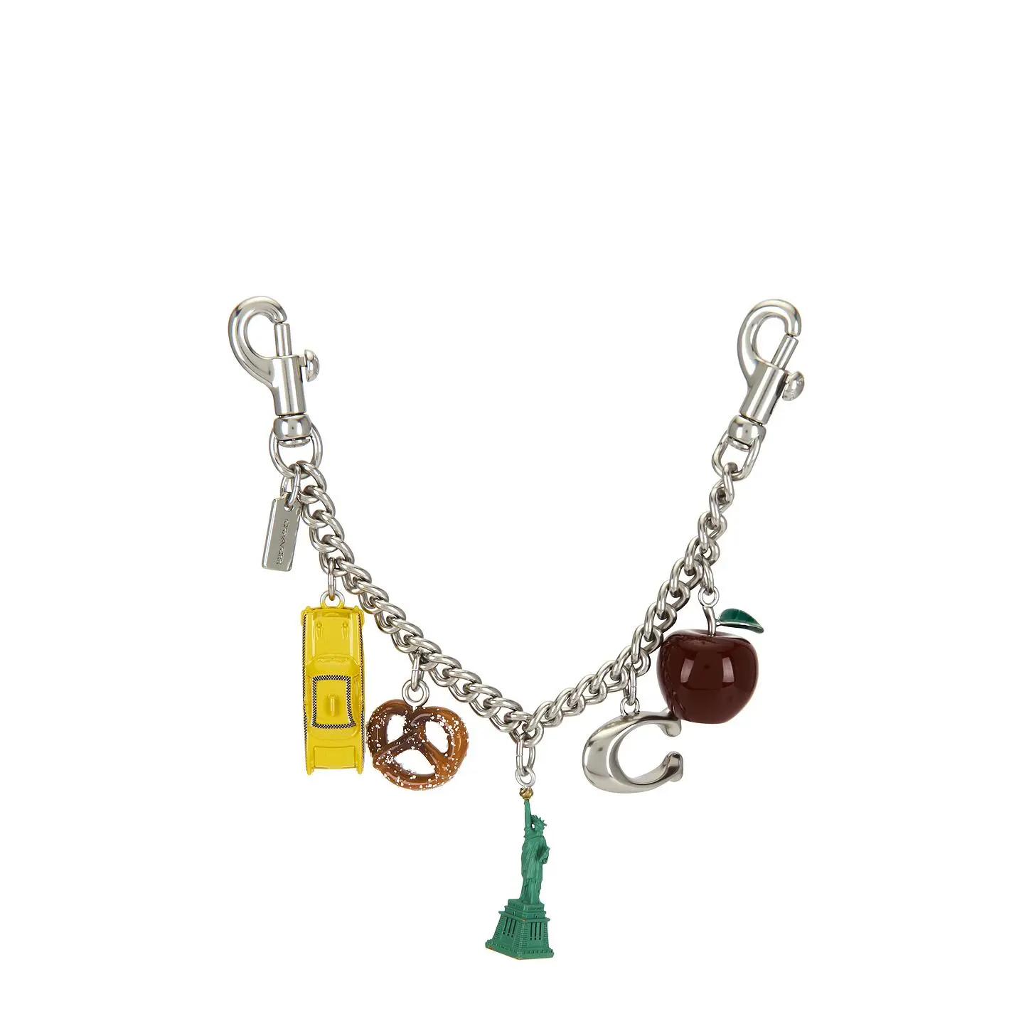 Coach New York Motif Chain Bag Charm in Multi Coach New York Motif Chain Bag Charm in Multi