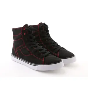 Pastry Cassatta High Top Sneaker (Black with Red Stitching)