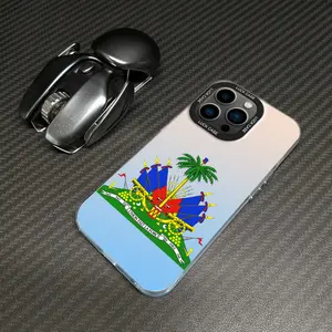 Creative Haitian Flag Pattern Laser-Etched Phone Case Military-Grade Drop Protection Colorful Phone Protector Compatible with iPhone 17, 16, 15, 14, 13, 12, 11 Plus Pro Max and Samsung Galaxy S25, S24, S23, S22 iPhone Cases-ZQ103