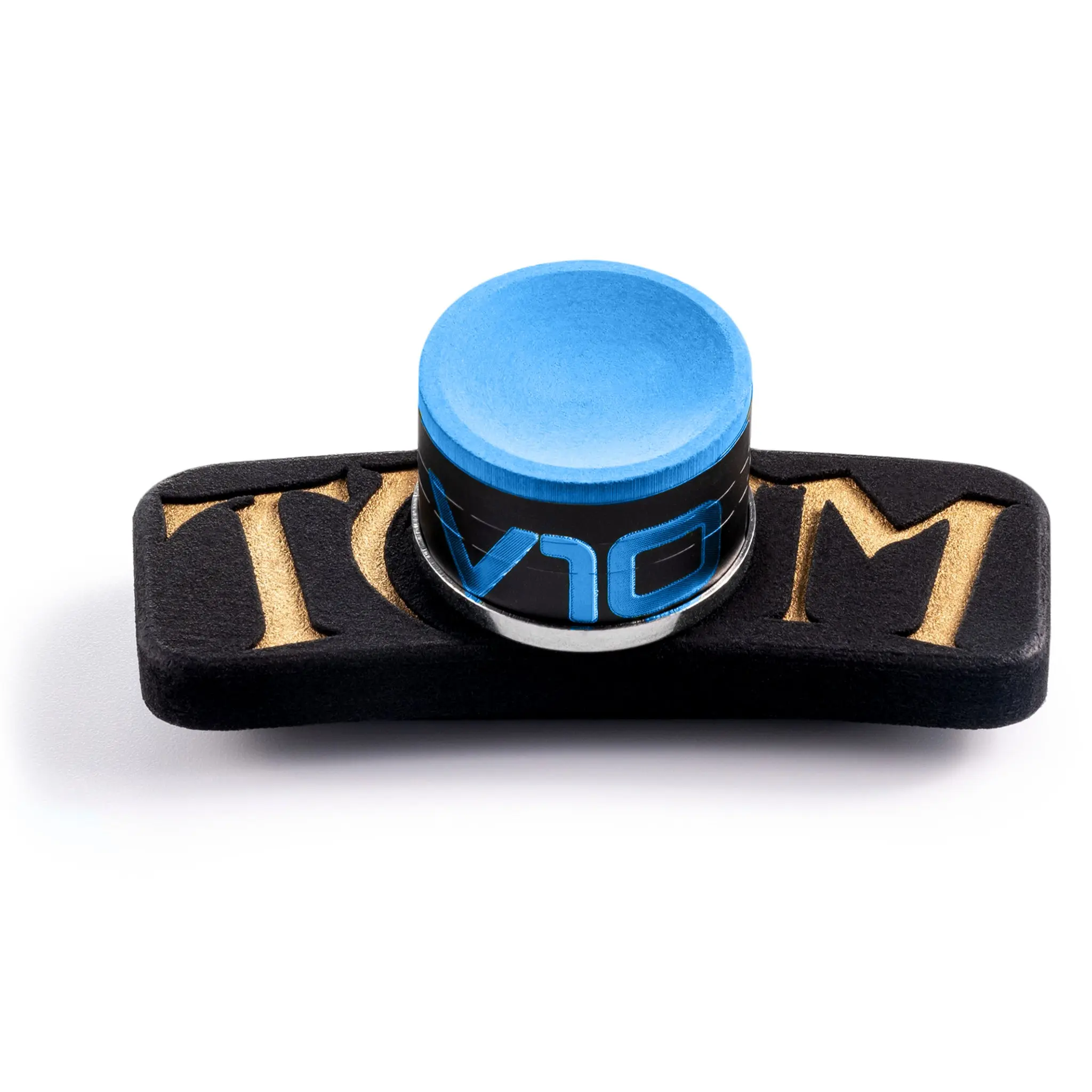 Taom Magnetite Combo Billiard Chalk Holder and V10 Chalk Blue
