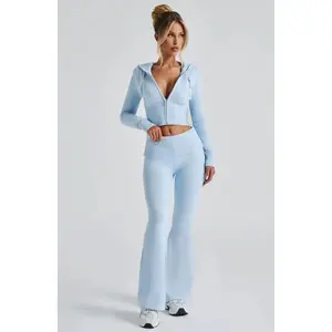 2 Piece Knit Sets Women's Trendy Slim Fit Hooded Sweatsuit sets casual lounge wear sporty fashion two piece outfit autumn winter tracksuit