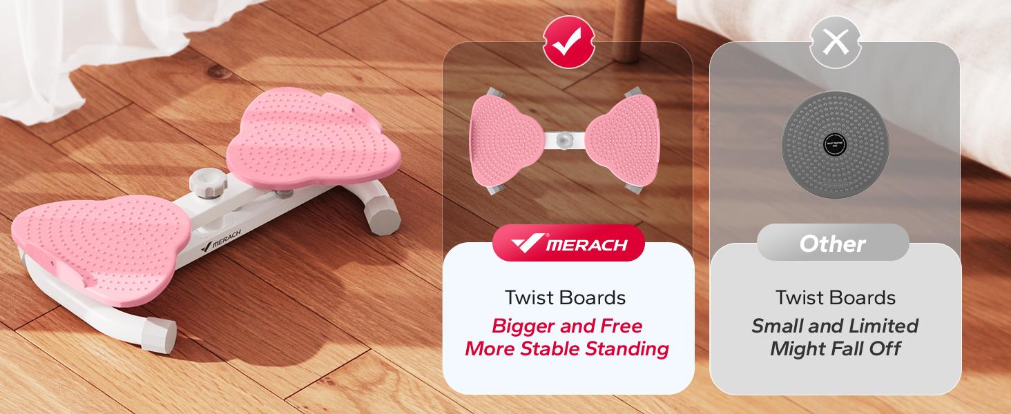 MERACH Waist Twist Machine Toned Abs Stand with Feet Apart Double Non-slip No Noise Exercise Equipment Abdominal Roller Machine TikTokShopBlackFriday SpringStatements