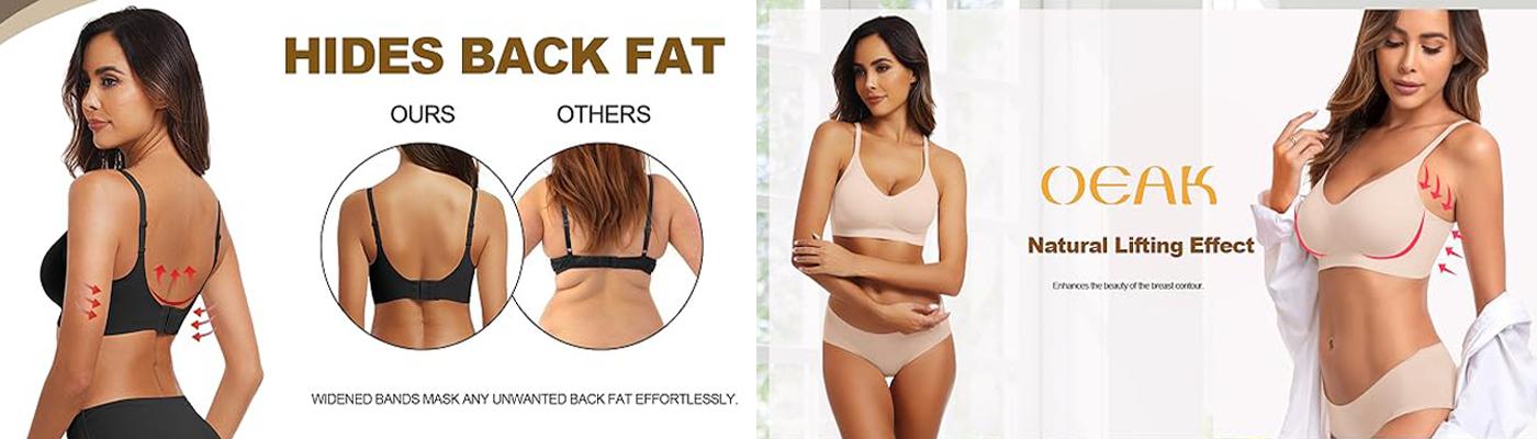 OEAK Womens Seamless Jelly Bra No Underwire Comfort Push Up Bras Buttery Soft Wireless Full Coverage Sport Everyday Bra OEAK Womens Seamless Jelly Bra No Underwire Comfort Push Up Bras Buttery Soft Wireless Full Coverage Sport Everyday Bra