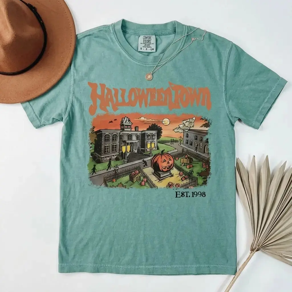 Comfort Colors Halloweentown Est 1998 Shirt, Halloweentown University, Retro Halloweentown Shirt, Cute Fall Shirt, Halloween Graphic Tee - Printfamily