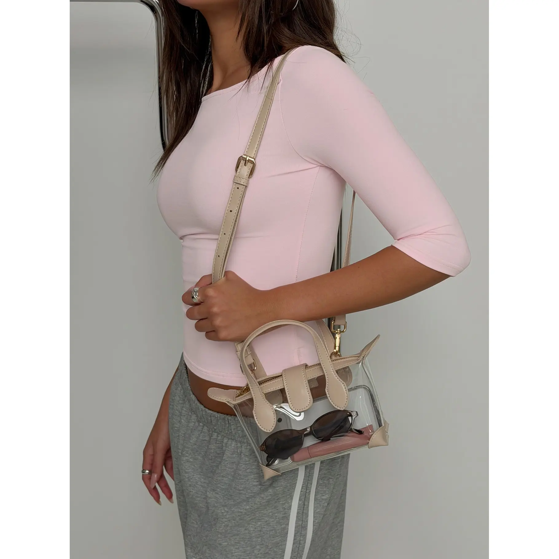 Elanna Clear Bag Clear / Beige