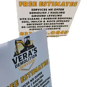5 Custom Yard Signs for Your Business 18x24" full color, printed both sides