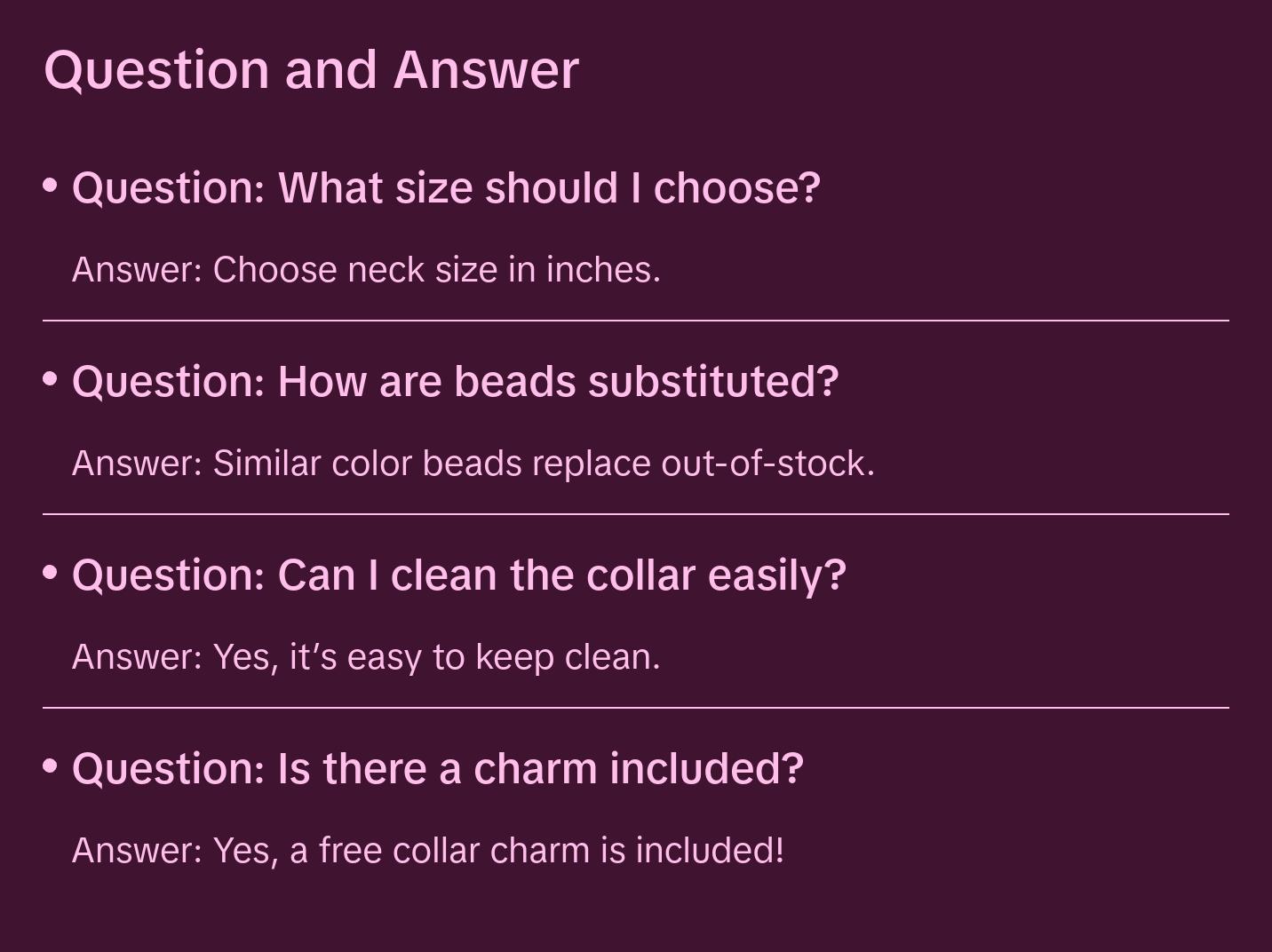 Peachy Pink Beaded Dog Collar | Custom  | Durable Dog Necklace | Coral & Light Pink Bead Collar for Dogs | Puppy Pearls | Pearl Collar