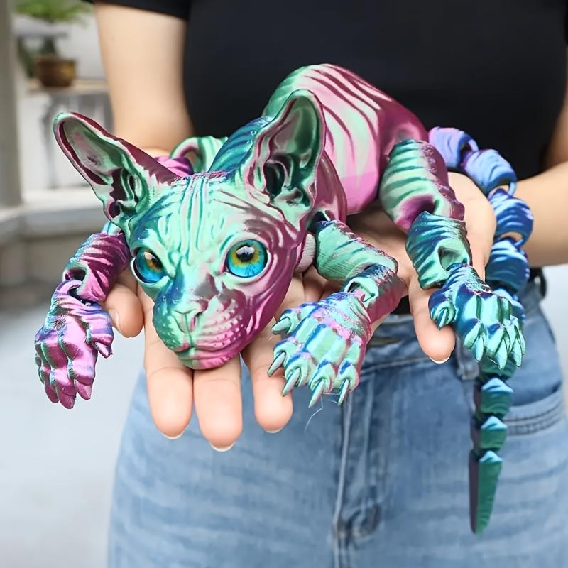 3pcs Large 3D Printed Sphynx Cat Statues (19.96in & 9.06in) - Movable ADHD 3D Fidget Stress Relief Toys for Adults, Whimsical Desktop Decoration Ornaments, House Decor Home Goods Gifts 3pcs Large 3D Printed Sphynx Cat Statues (19.96in & 9.06in) - Movable ADHD 3D Fidget Stress Relief Toys for Adults, Whimsical Desktop Decoration Ornaments, House Decor Home Goods Gifts