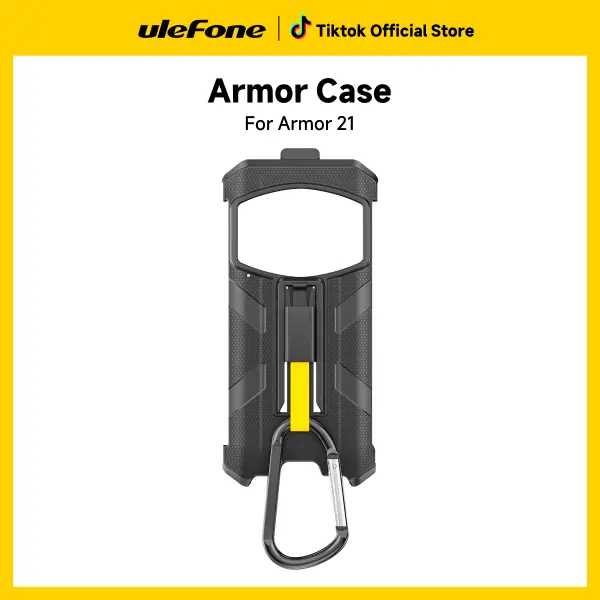 Ulefone Armor 21 Multifunctional Protective Case Original TPU Black Case Armor 21 with Back Clip Carabiner