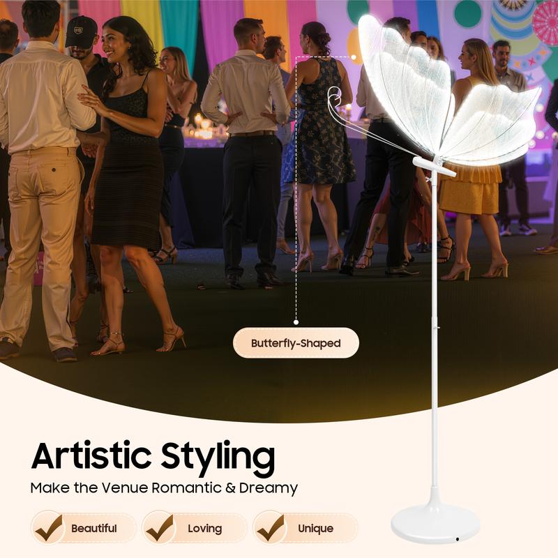 Two Pack 48W LED Butterfly Wedding Path Lights Indoor Floor Decor valentine gifts