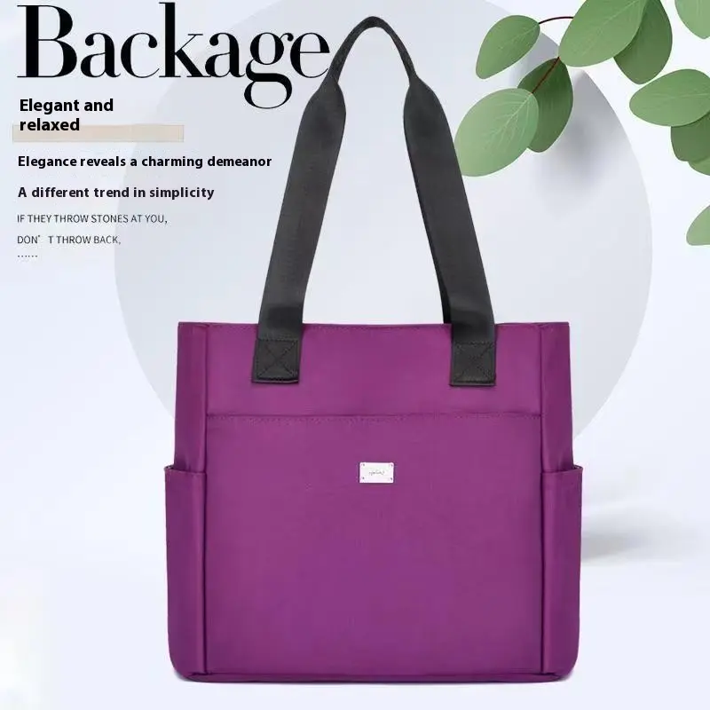 Waterproof Nylon Oxford Everyday Tote, Lightweight Fashion Bags for Women with Large Capacity for Travel & Computer Use, Lightweight Large Capacity, Tote Bags, Shopper Handbag, Work Bag
