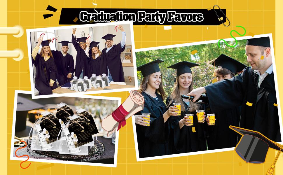 Graduation Party Favors 30/50 Sets Stainless Steel/Acrylic Shot Glasses Cheers to the Graduate with Thank You Cards Gift Bags 2026 Grad Party Cups for Graduates Guests Teacher Classmates Friends Family Grad Party Decor Graduation Celebration Supplies,summ