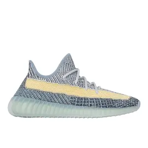 adidas Mens Yeezy Boost 350 V2 Lace Up Sneakers Shoes Casual - Blue
