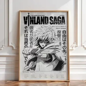 [No Frame] Vinland Saga Manga Poster, Thorfinn Anime Wall Art Print Vintage Artwork Gift