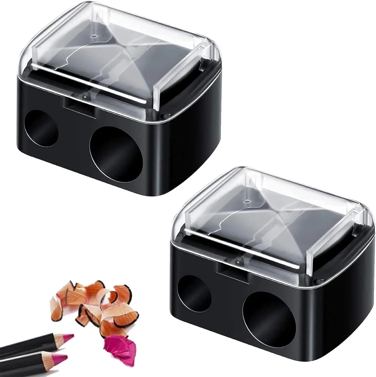 Eyeliner Sharpener,2 Holes Makeup Sharpener,Make up Pencil Sharpener,Eyeliner Pencil Sharpener,for Lip Liner,Eyebrow Pencil,Eyeliners Pencils