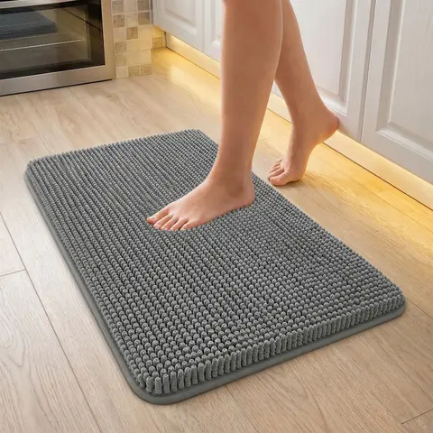 Utopia Home 17x24-inch Ultra-Soft Plush Microfiber Bath Mat with 1-inch Shag Pile Non-Slip TPR Backing Super Absorbent Quick-Drying Machine Washable