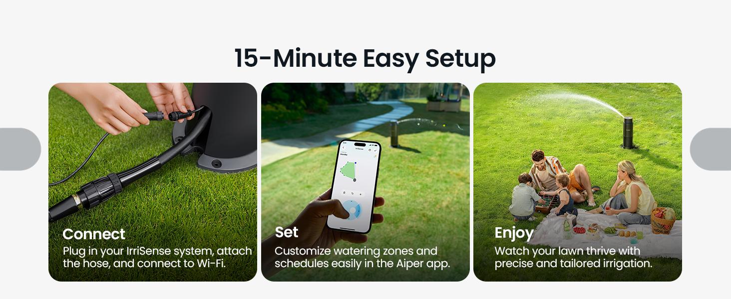 Aiper IrriSense 2 Smart Irrigation System, 4-in-1 Multi-Zone Watering Device with App Control, Smart Scheduling, and Rain Sensor for Lawns up to 4,800 sq.ft. Aiper IrriSense 2 Smart Irrigation System, 4-in-1 Multi-Zone Watering Device with App Control, Smart Scheduling, and Rain Sensor for Lawns up to 4,800 sq.ft.