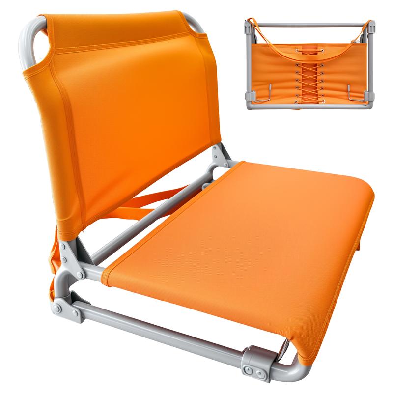 Game-Day Essential Foldable Waterproof Stadium Seat Heavy-Duty Portable Sports Chair with 600D Oxford Fabric & Ergonomic Curved Backrest