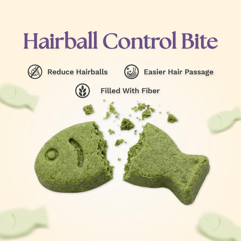 Kneady Multipurpose Functional Cat Grass Probiotic L-Lysine Fish Oil Treats for Healthy Cats - Supports Dentals, Hairballs, Gut, Skin, Coat, & Immune System - Freeze Dried Treats