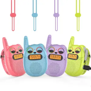 Walkie Talkies for Kids Rechargeable, Christmas Birthday Gifts for Boys Girls Age 3-12, Kids Walkie Talkies with FM Radio for Adventure Game Camping Toys for Indoor Outdoor Play Colorful Neon walkie talkie