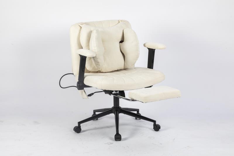 【Miroza】Criss-cross Chair with Manually Inflatable Cushion and Flippable armrest, Modern Accent Casual Living room Chair, Adjustable Seat Height, Lumbar Support and Armrests, Suitable for Living Rooms, Bedrooms and Offices