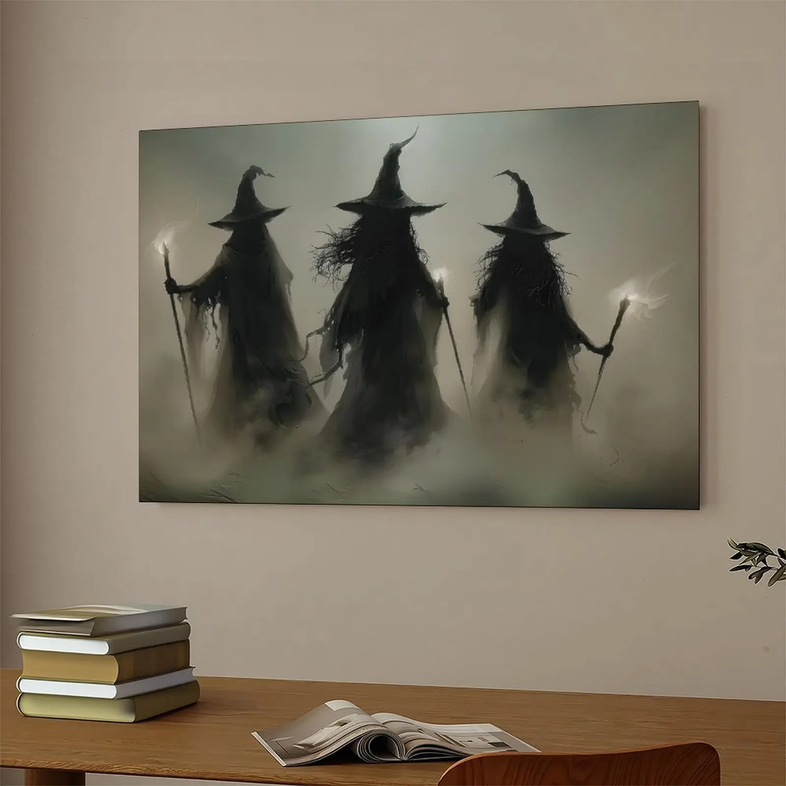 ILLBDR Halloween Vintage Witchy Wall Art Prints Creepy Gothic Dark ...