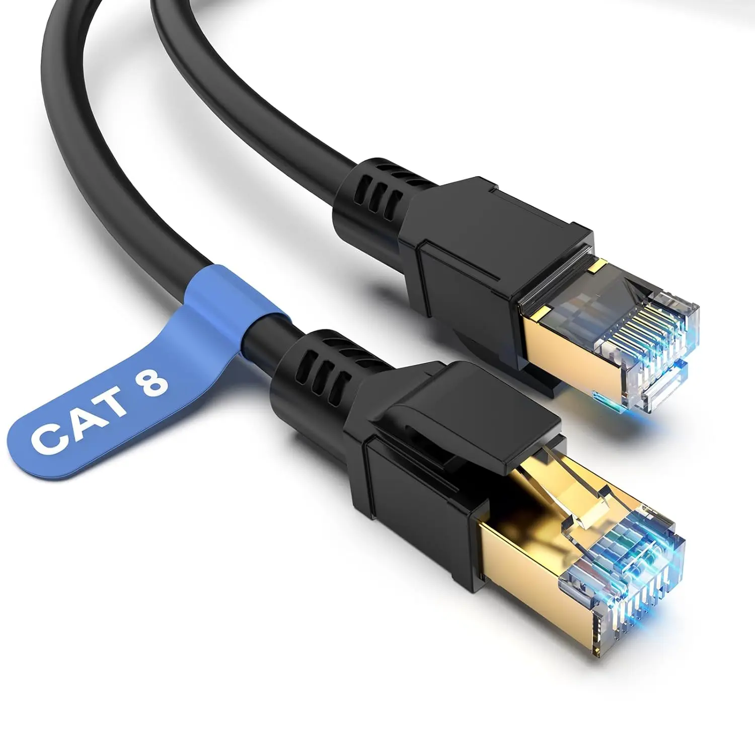 Cat 8 Ethernet Cable 6 FT, Cat8 Network Cable 40Gbps 2000MHz, 26AWG Heavy Duty LAN Cable, PE Jacket for Modem Router, Indoor&Outdoor