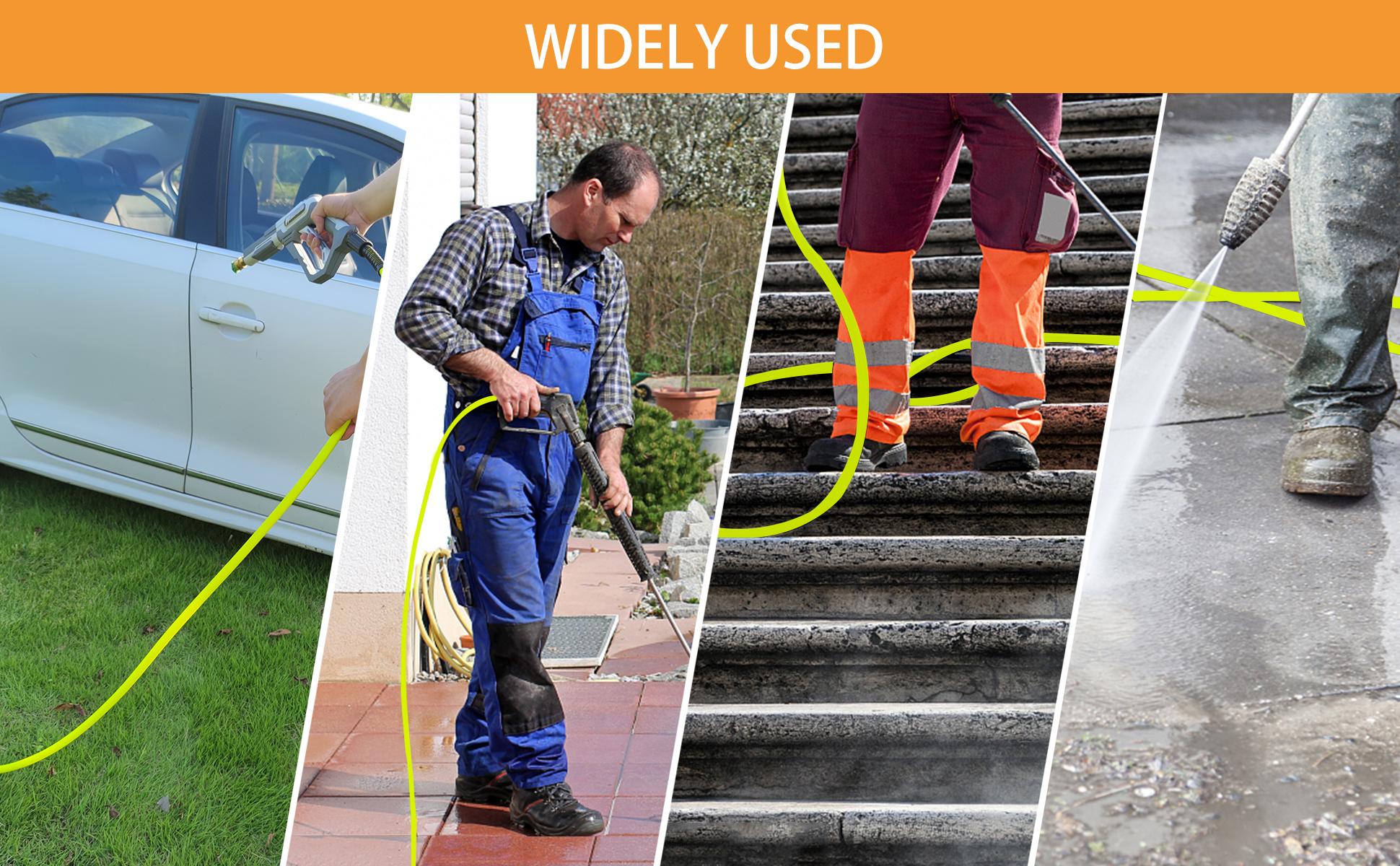 M MINGLE Pressure Washer Hose 50 FT x 1/4" - Replacement Power Wash Hose with Quick Connect Kits - High Pressure Hose with M22 14mm Fittings - 3600PSI