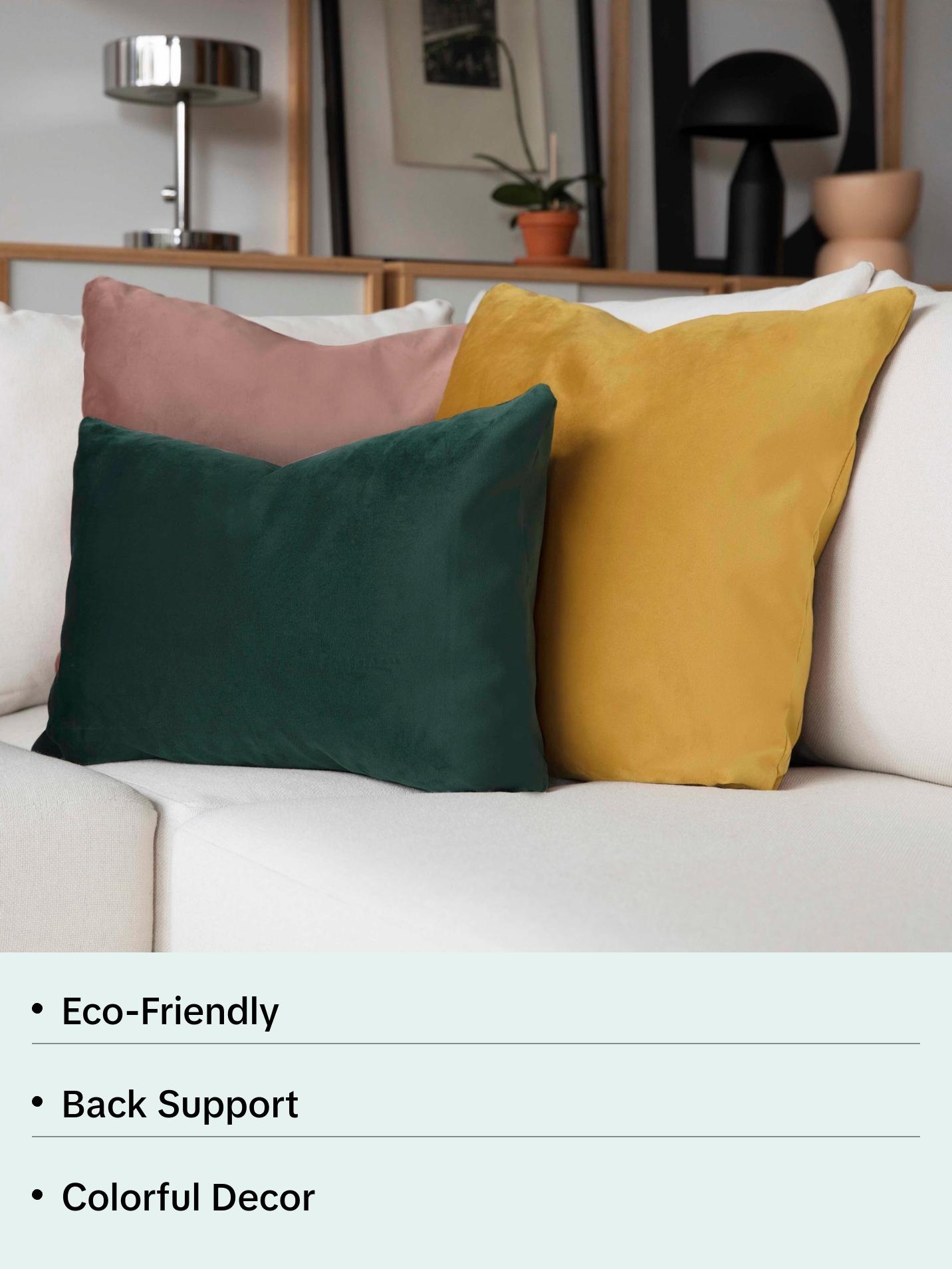 The Lumbar Pillow - Moss Recycled Velvet