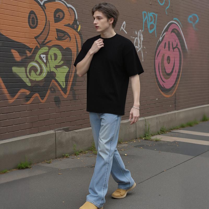 No Sagging! Alimen Heavyweight Oversized TShirts - Shape-Retaining, Thick Cotton, Strong Neckline & Premium Look Mens Tshirts Crewneck Tees for Summer & Spring