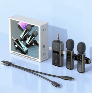 Wireless Microphones Lavalier Mini Mics Pro Professional Mic for iPhone Android iPad USB-C Connectivity Noise Reduction Crystal Clear Audio for Content Creators Recording Lavalier