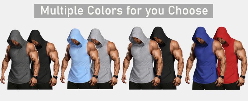 COOFANDY B Summer Clearance 2 Pack Mens Workout Hooded Tank Tops Bodybuilding Muscle Cut Off T Shirt Sleeveless Gym Sport Hoodies Menswear Summer Outfits Breathable COOFANDY B Summer Clearance 2 Pack Mens Workout Hooded Tank Tops Bodybuilding Muscle Cut Off T Shirt Sleeveless Gym Sport Hoodies Menswear Summer Outfits Breathable