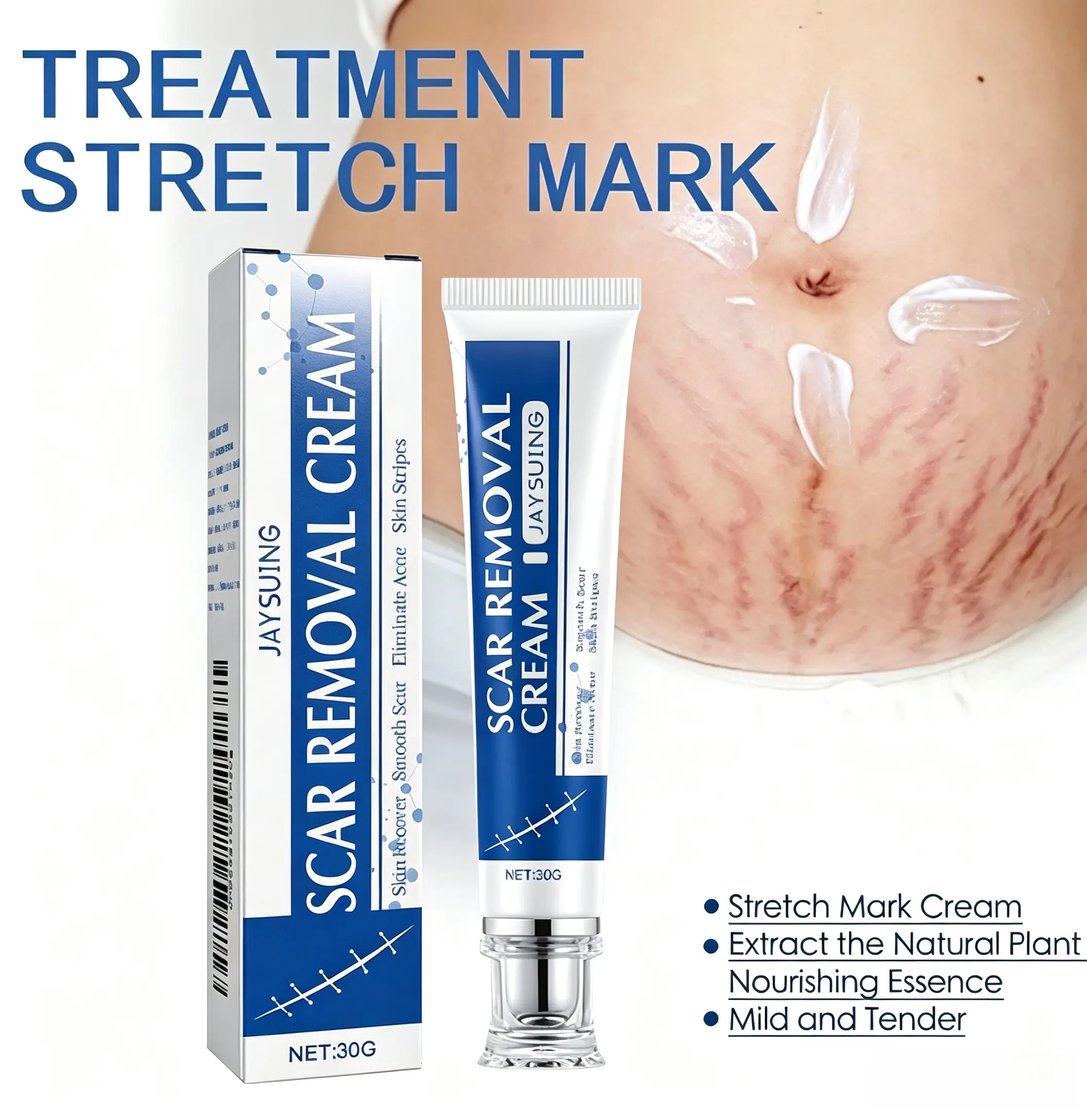 Jaysuing Pregnancy Care Cream - PostpartumStretch Mark Treatment, Scar Removal, SkinQuality Improvement Body Moisturizer Body care cream