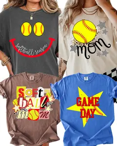 Softball Season Comfort Color Shirts, Softball Game Day Graphic Tee, Y2K Softball Mom Outfit, Womens Shirt, Gameday, Baseball, Game Day Outfit Inspo