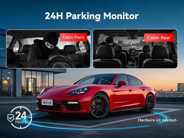 REDTIGER F17 Plus 4 Channel Dash Cam 2.7K+1080P*3 STARVIS 2 128GB Card 360° Front Inside Rear IR Night Vision 5GHz WiFi GPS Voice Control Touchscreen Parking Mode Holiday Haul