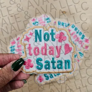 Not Today Satan Hat Patch (3 Patches)