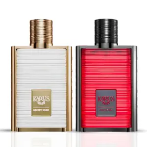 Karus Oud Fire & Karus Secret Musk Eau de Parfum Spray 100ml (3.4 oz) by Khadlaj (Bundle)