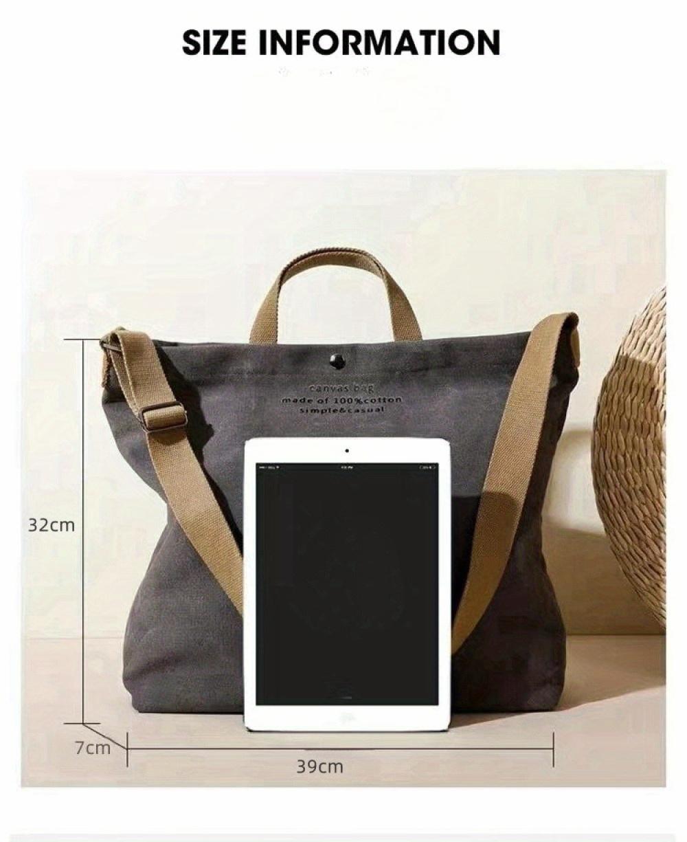 Retro Fall Crossbody Bag for Men & Women - Large Capacity Zippered Top Tote with Shoulder Straps, Ideal for Commuting, Work & Student Use, Perfect Gift Option