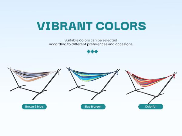 Double Hammock, Space-Saving Attached Carry Bag, Heavy-Duty Steel Frame, 450 Lb. Load Capacity, Easy To Assemble, For Patio, Park, Outdoors