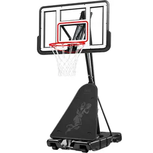 Best Choice Products Adjustable 4.4-10ft Basketball Hoop, Portable Goal w/Shatterproof Backboard, Ball Return