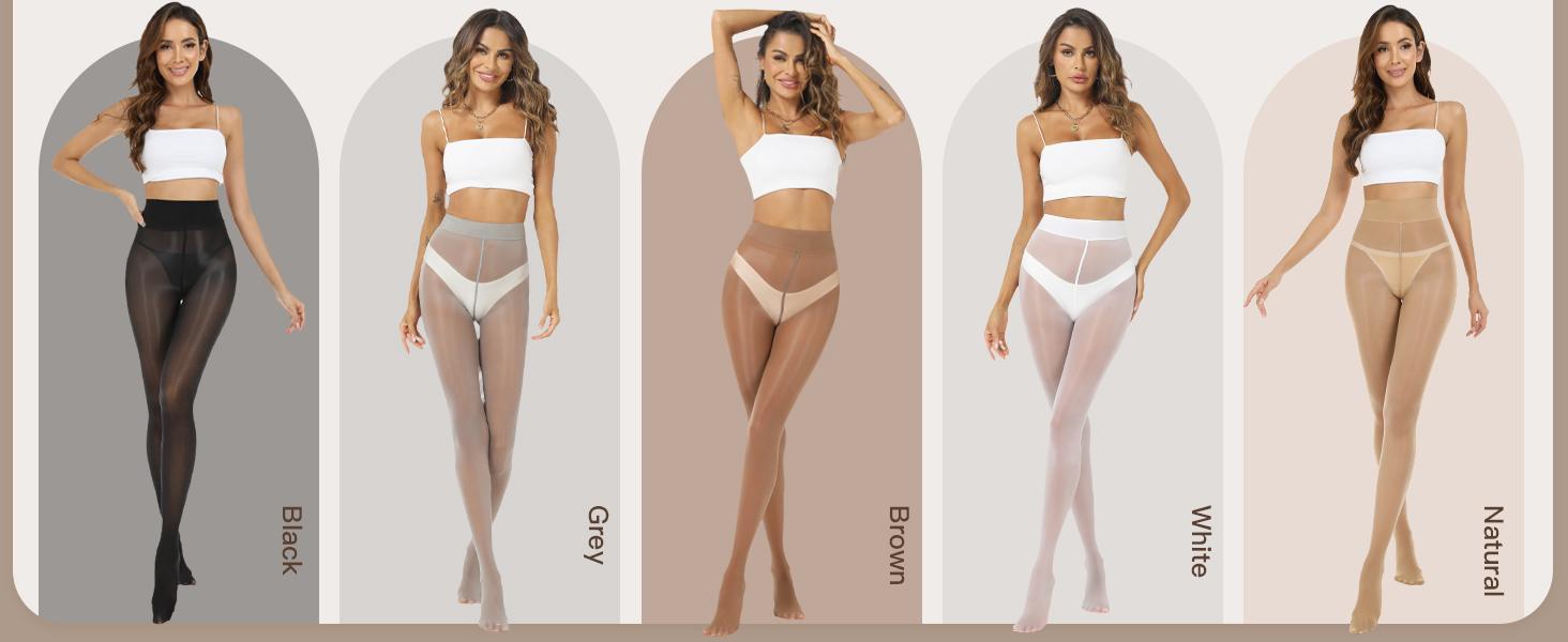 MANZI Women's Shiny Sheer Tights High Waist Silk Comfort Stockings Oil Shimmery Nylons Pantyhose Silky Spandex Elastic Dressy Legwear SpringStatements MANZI Women's Shiny Sheer Tights High Waist Silk Comfort Stockings Oil Shimmery Nylons Pantyhose Silky Spandex Elastic Dressy Legwear SpringStatements