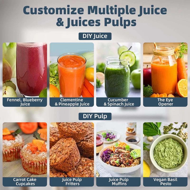 Home Use Multi-function Electric Juicer with Feed Chute for Whole Fruits and Veg . Juice Jug,BPA-Free, Easy to Clean Large Capacity