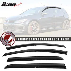 Window Visor for Volkswagen VW Golf MK7 2015-2019 Mugen Style Smoke Tinted Acrylic