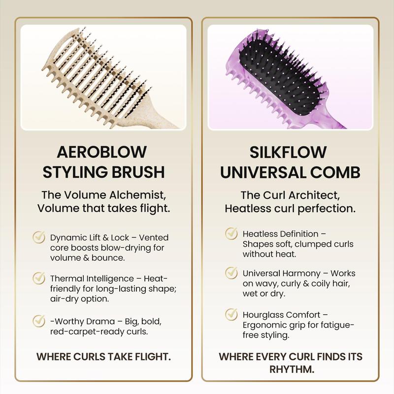 Curl Defining Brush for Women and Men Vented Design for Detangling and Shaping Curls Ergonomic Handle Gentle on Hair Beige Hairbrush