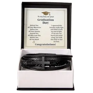 To My Boy Graduation Memories (Love You Forever) – Cross Bracelet