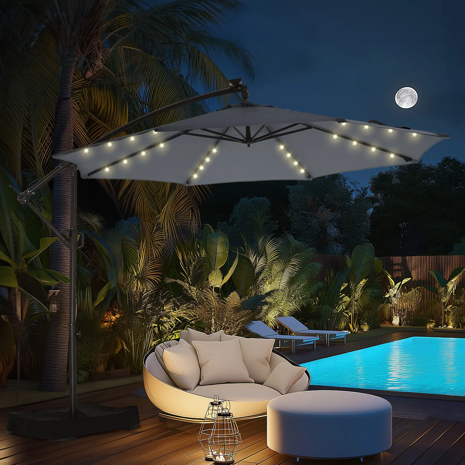 Solar LED Lamp Beads - Grey