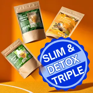 【FreshDrinkUS】 Detox & Daily Balance Triple, Lemongrass, Turmeric Ginger Cinnamon & Moringa Leaf Herbal Tea Bags, 100% Natural & Pure Leaves and Roots, Eco-Conscious Tea Bags, No Sugar, No Caffeine, No Gluten, Vegan – Herbal Beverage