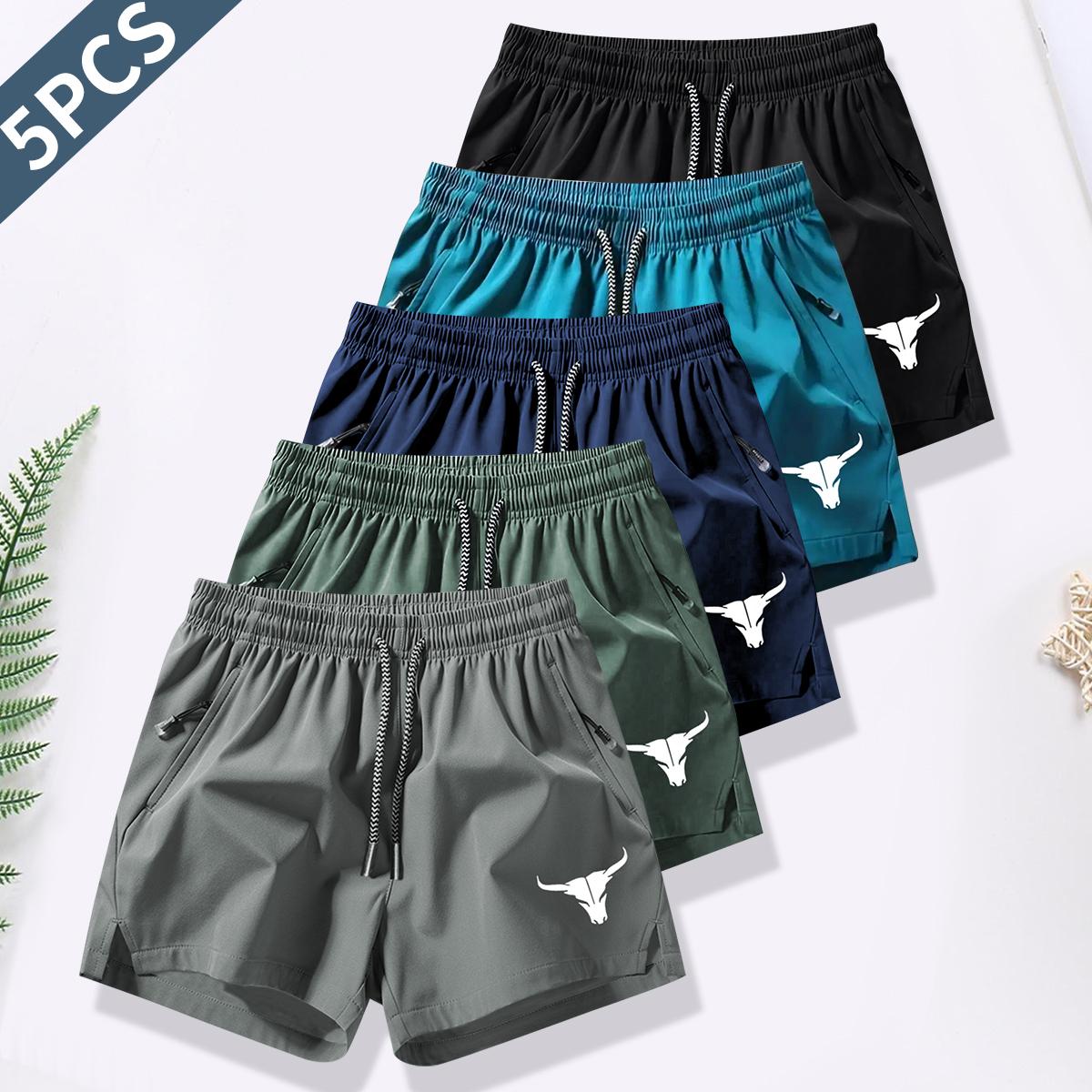 Men's quick-dry lightweight beach shorts with drawstring waistband, non-stretch fabric, suitable for swimming, volleyball, and fitness wear, suitable for pools, travel, and casual outings