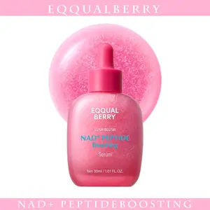 EQQUALBERRY NAD+ Peptide Boosting Smoothie Serum – Anti-Aging Korean Skin Care | Firming Serum with 5 Ceramides & Vegan Collagen for Wrinkles & Radiant Glow(1.01oz/30ml)
