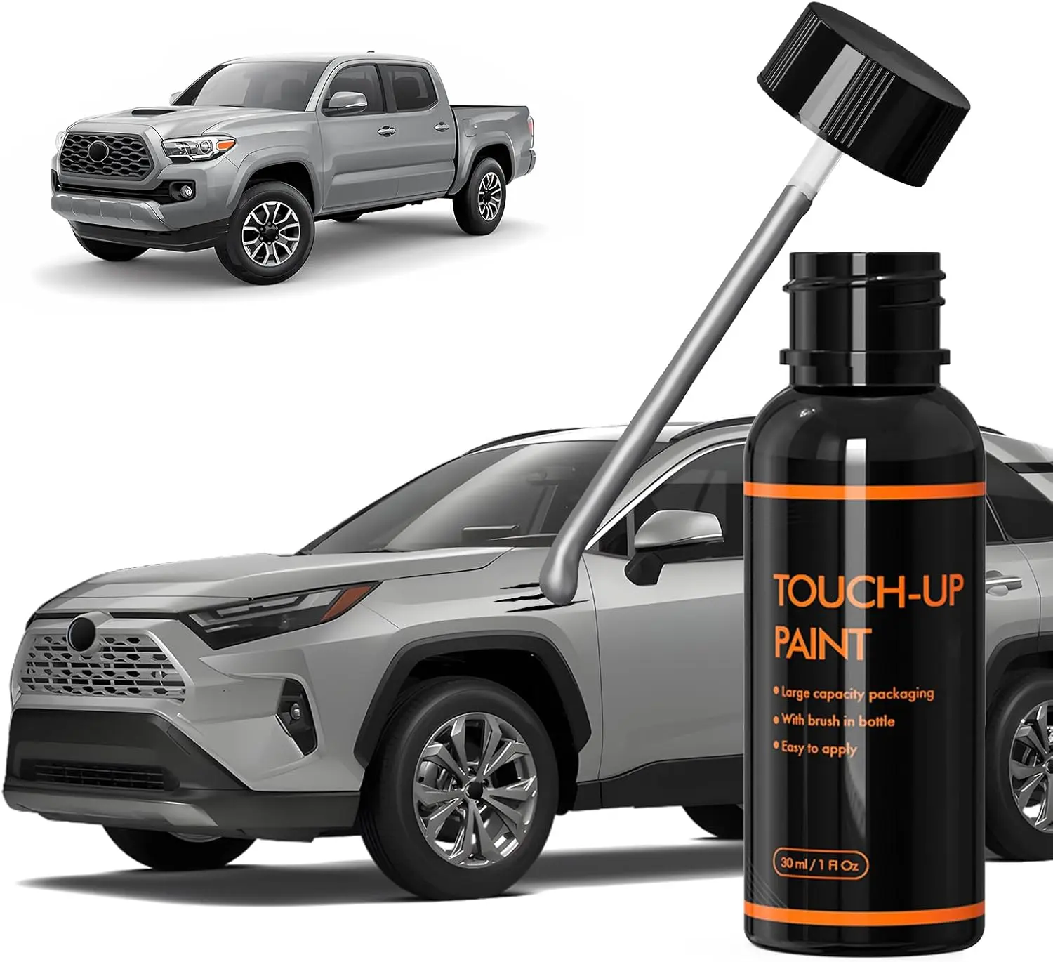 1D6 Silver Sky Metallic Touch Up Paint for Car, DIY Car Paint Scratch Repair Kit, Automotive Paints, Quick & Easy Fix Scratch Repair Compatible with Toyota RAV4/Tacoma/Tundra/Sienna/Sequoia